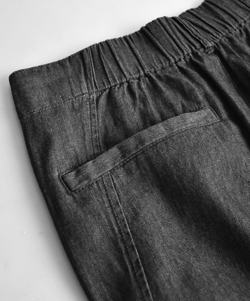 日本 zootie - 修身必備透氣丹寧直筒褲/長褲-黑