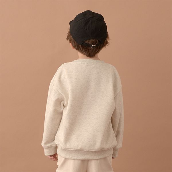 日本 b-ROOM - [推薦]不易起毛球長袖上衣-恐龍-炭灰