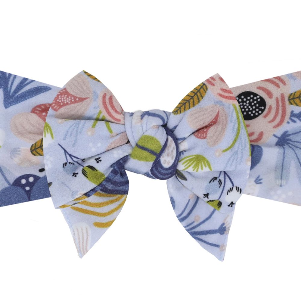 美國baby bling - 純手工極優雅細緻輕柔微彈性/毫無束縛感蝴蝶結髮帶/髮飾_印花黛比系列-繁花盛事