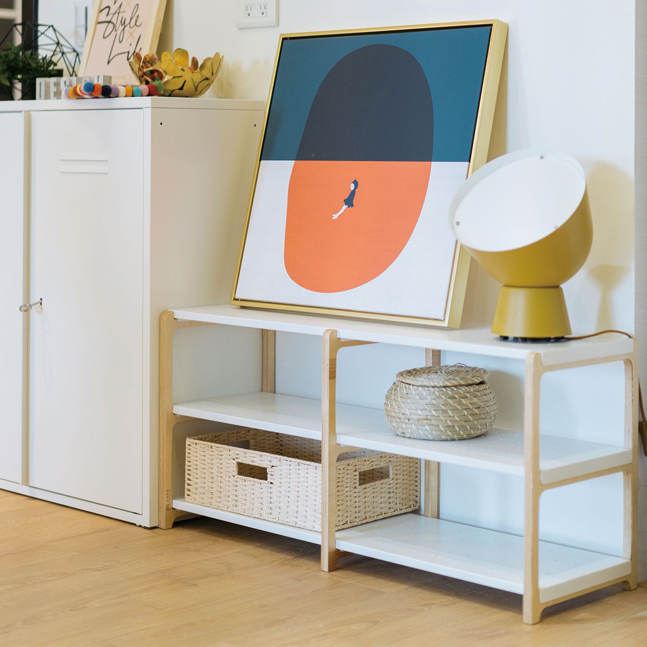 走走家具 - 走走兩用架-清新白 (90 / 34 / 42 (cm))