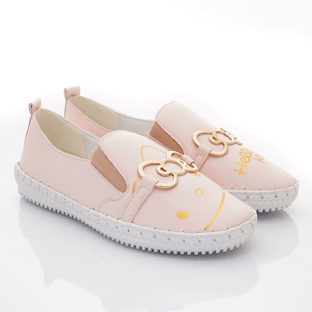 HELLO KITTY - 凱蒂貓皮質不對稱休閒鞋款(大童款)-粉