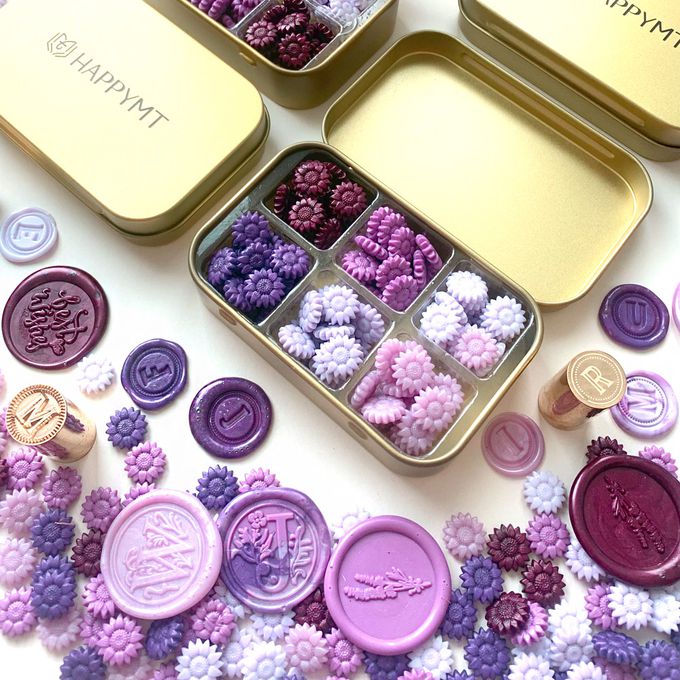 HAPPYMT - 花朵蠟粒糖果盒-紫葡萄-紫色系