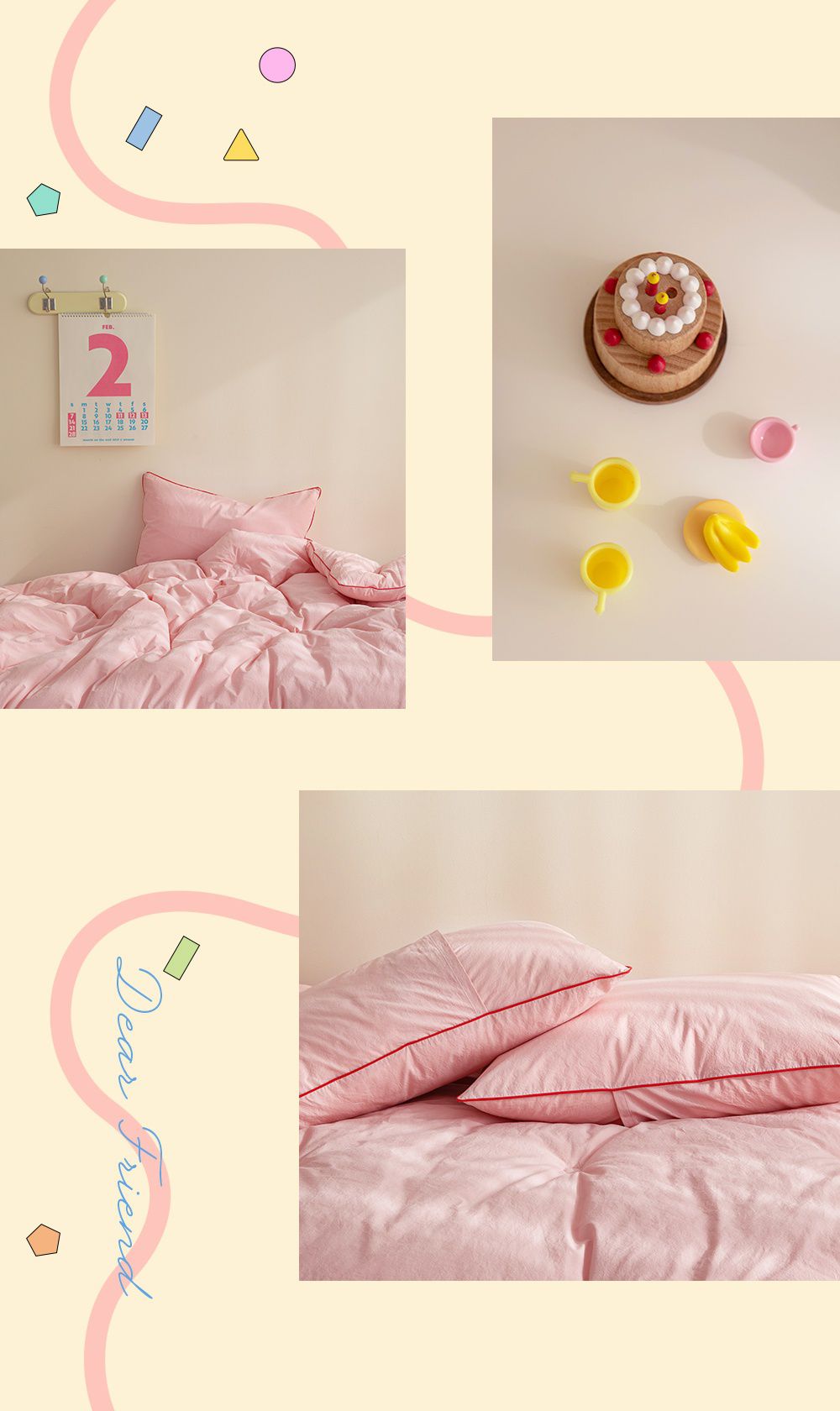 韓國 Maatila - (兒童款)可水洗高密度純棉棉被-草莓粉