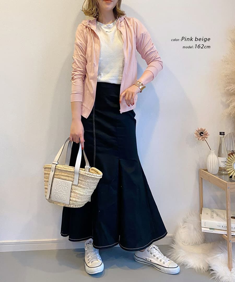 日本 zootie - 抗透汗 純棉抗UV防曬外套-靛藍