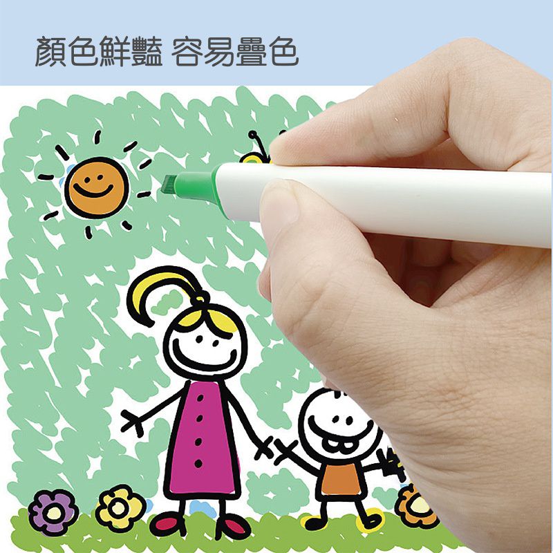 卡通雙頭兒童塗鴉水性彩色筆/馬克筆-卡通人物蜘蛛人-藍+紅