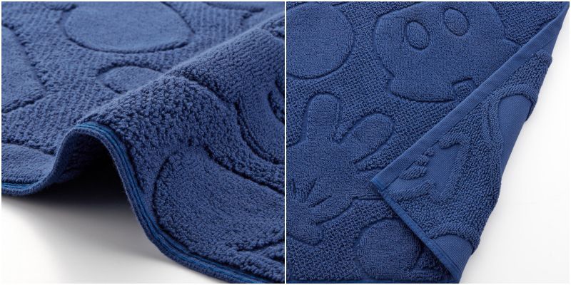 日本千趣會 - mini labo 去泥污腳踏墊-法蘭西花朵-藍綠