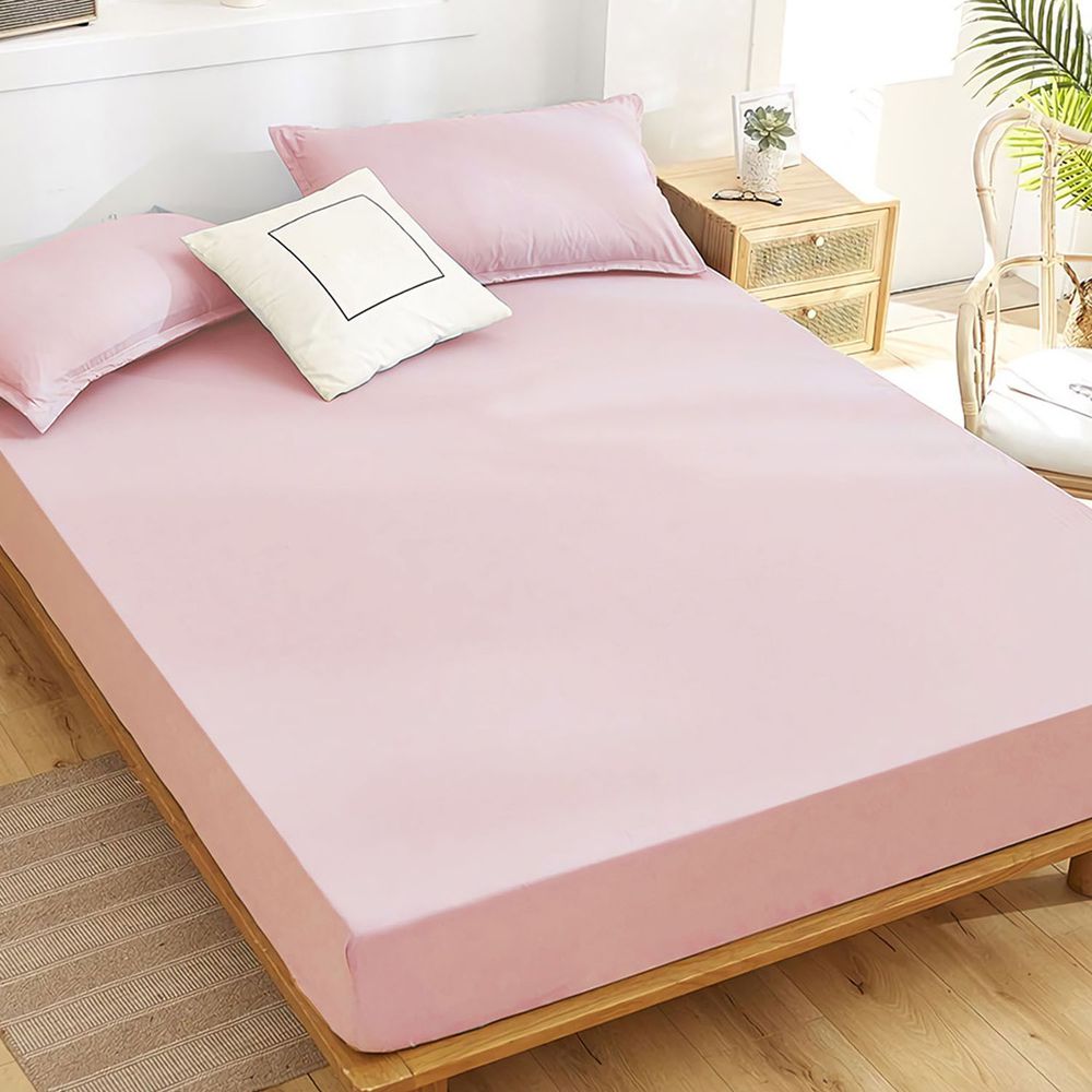 澳洲 Simple Living - 天絲福爾摩沙枕套床包組-台灣製-玫瑰粉