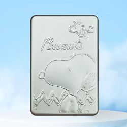 史努比 - SNOOPY 20W PD超薄磁吸無線快充行動電源 10000mAh-浮雕微笑-鈦色