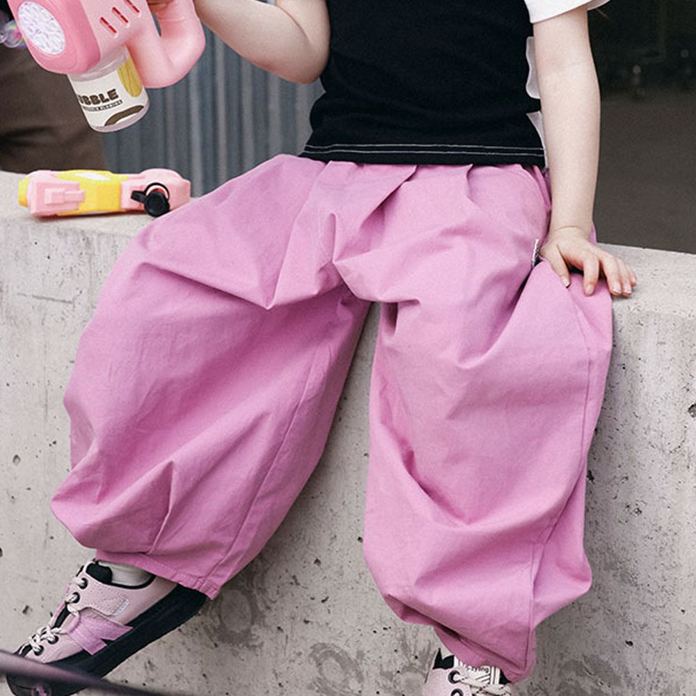 純棉寬鬆休閒長褲/防蚊褲-紫色