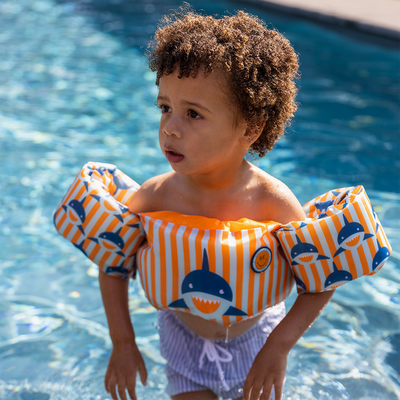 荷蘭 Swim Essentials - 幼兒/兒童臂圈型漂浮背心 (2-6Y)-鯊魚酷哥
