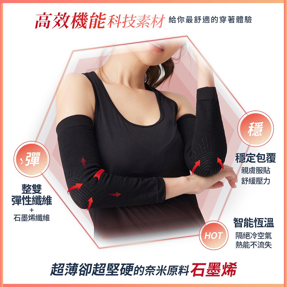 GIAT - 石墨烯遠紅外線護肘(一雙2支入) (FREE)