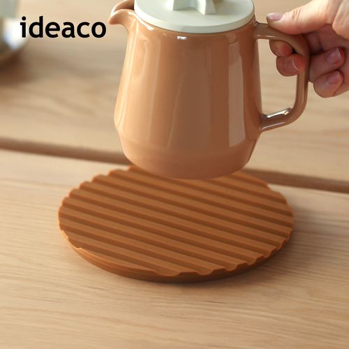 日本IDEACO - usumono 矽膠隔熱鍋墊-栗棕