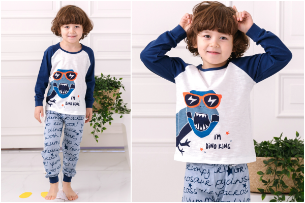 韓國 Maykids - 有機棉透氣長袖家居服-蒙面超人