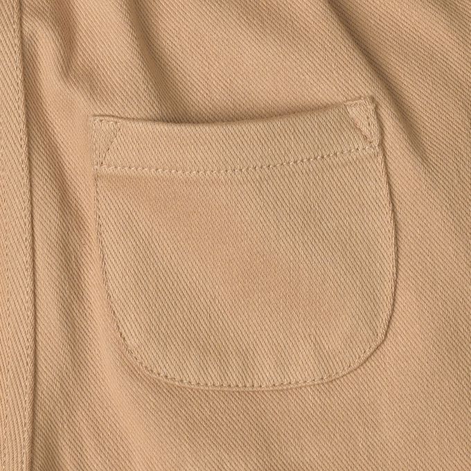 akachan honpo - 10分褲-口袋荷葉邊-淺卡其色