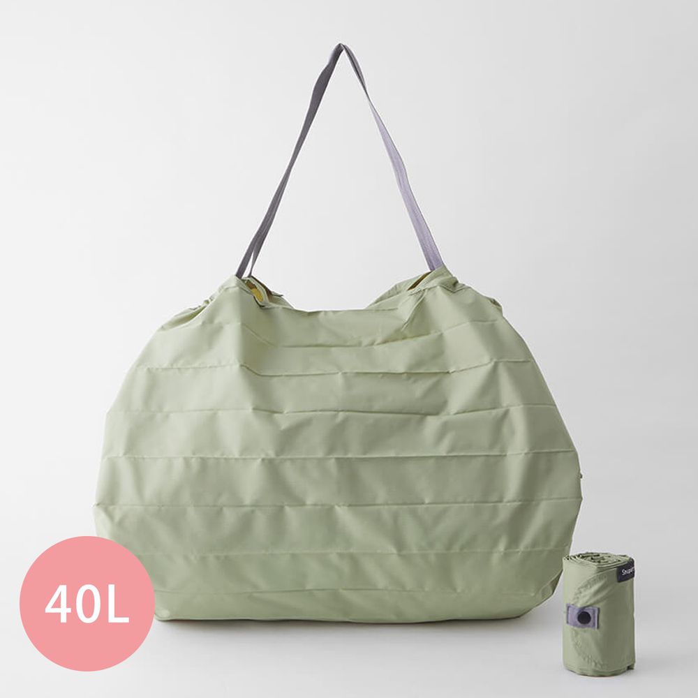 日本 MARNA - Shupatto 秒收摺疊購物袋(可掛購物籃)-五週年限定升級款-森林綠 (L(50x38cm))-耐重15kg / 40L