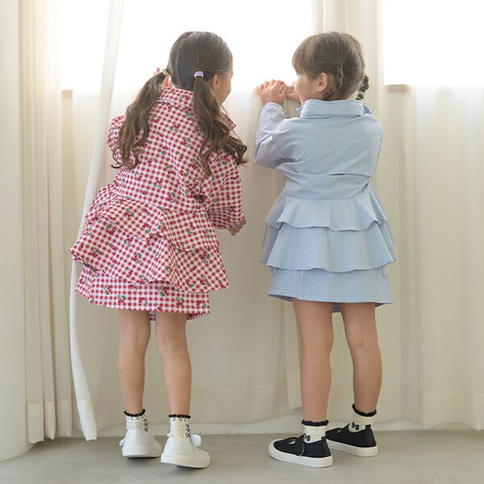 日本 Lycee mine - [熱銷款] 防潑水 甜美荷葉邊傘狀派克外套-奶油黃