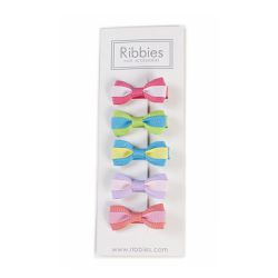 英國 Ribbies - 雙色蝴蝶結五入組