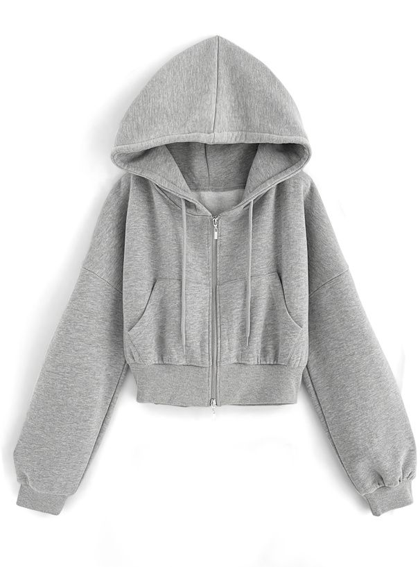 日本 GRL - 休閒風連帽外套短褲兩件式套裝-淺米杏 (F)