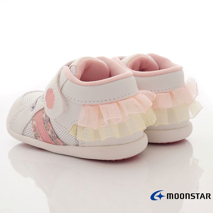 Moonstar日本月星 - 赤子心系列寶寶學步款(寶寶段)-學步鞋-白粉