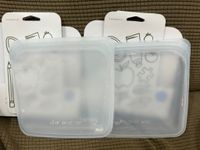 美國 Stasher - 食品級白金矽膠密封食物袋-方形-雲霧白 (828ml)