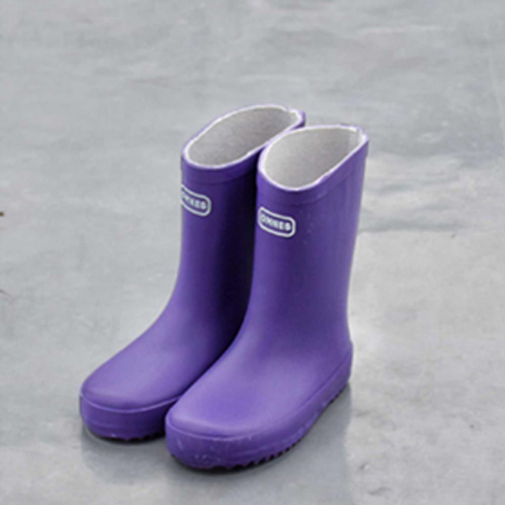 日本 OMNES - 歐風防滑橡膠兒童雨鞋-葡萄紫