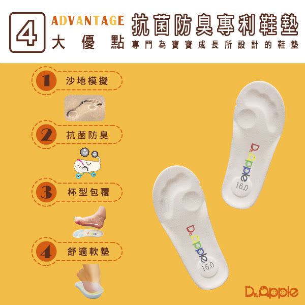 Dr. Apple - 機能童鞋_字母流線剪裁閃亮童鞋-藍