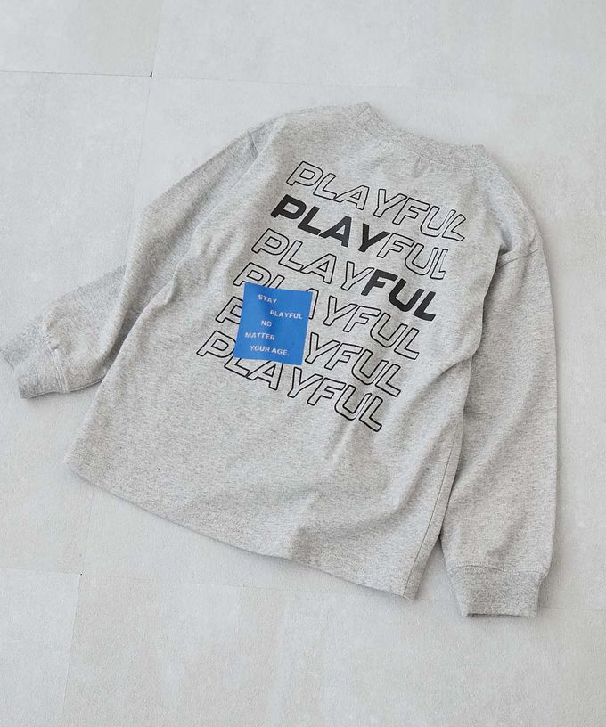 日本 devirock - 100%棉 定番印花長袖上衣-小熊-濃綠