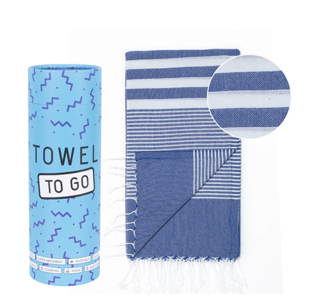德國 Towel to go - 時尚輕薄浴巾-牛仔藍-500g