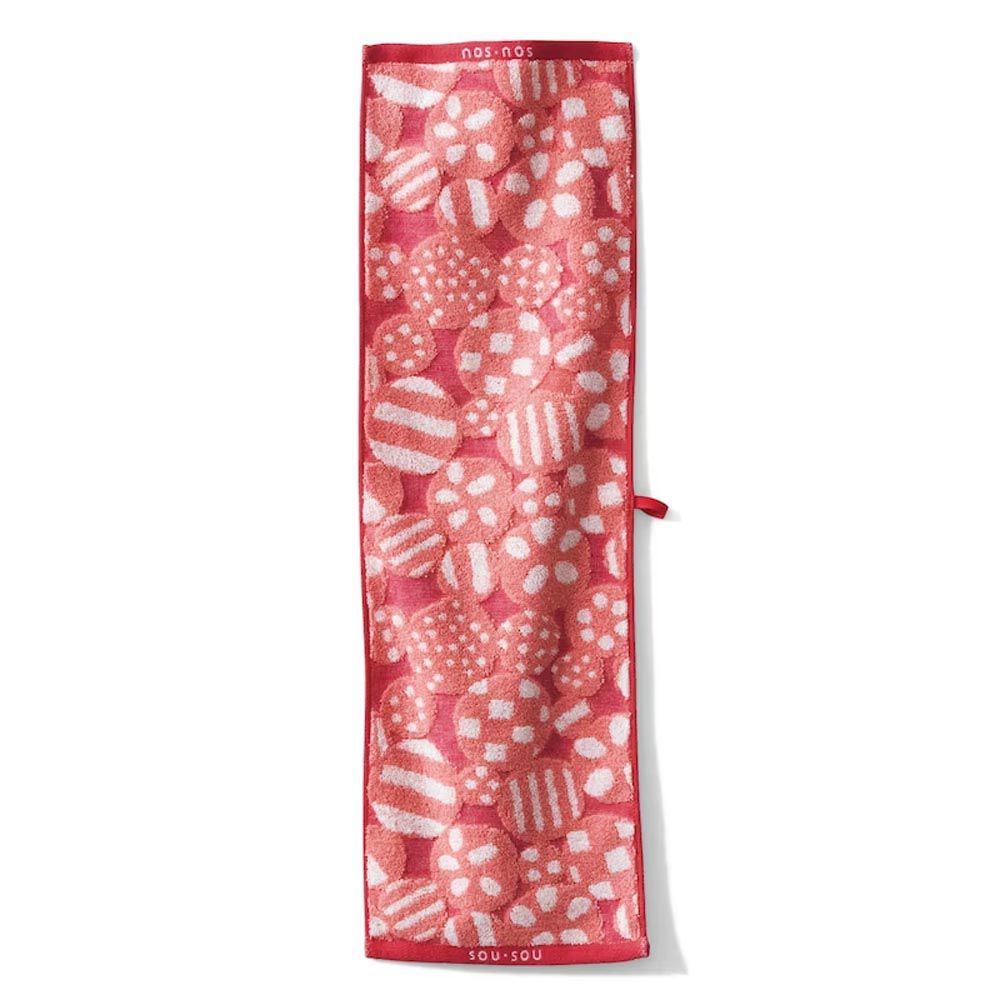SOU·SOU - 日本製抗菌加工今治廚房毛巾-紅 (22x72cm)