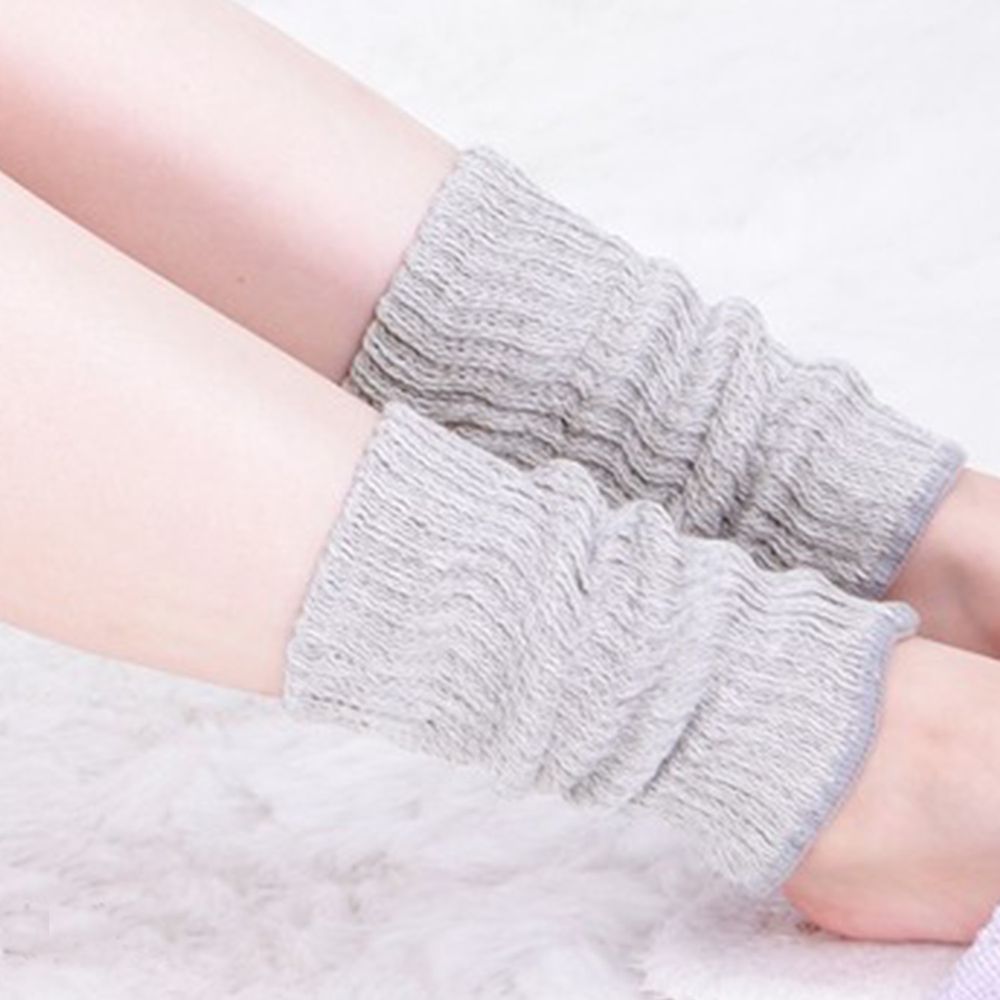 日本女裝代購 - 日本製 保暖襪套(絲綢添加)-長度23cm-雜灰 (F)