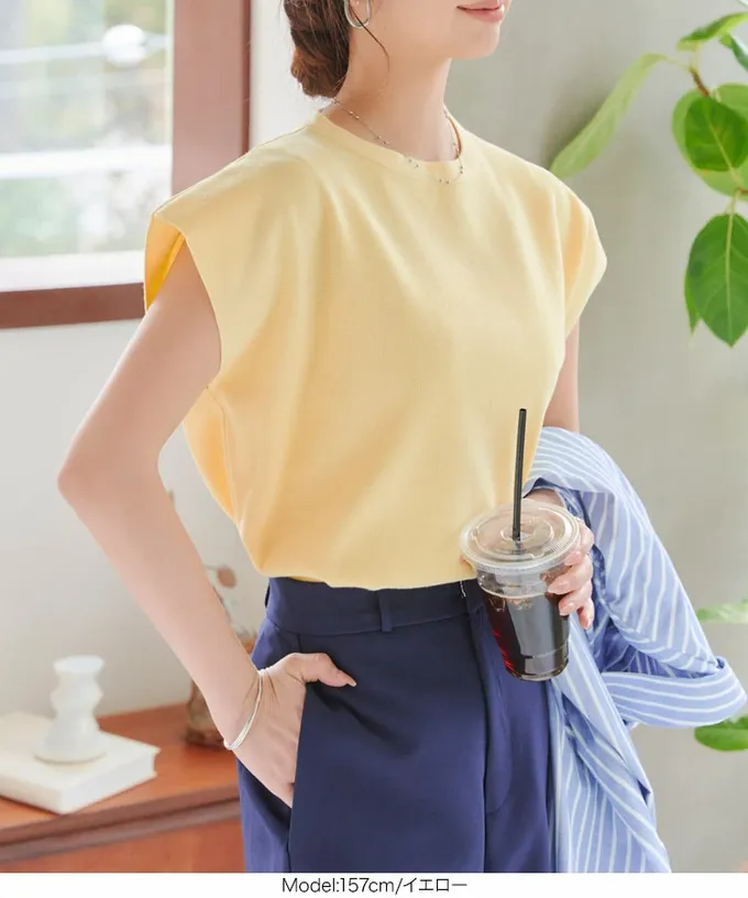 日本 Kobe Lettuce - 立領顯瘦剪裁法式袖上衣-紅