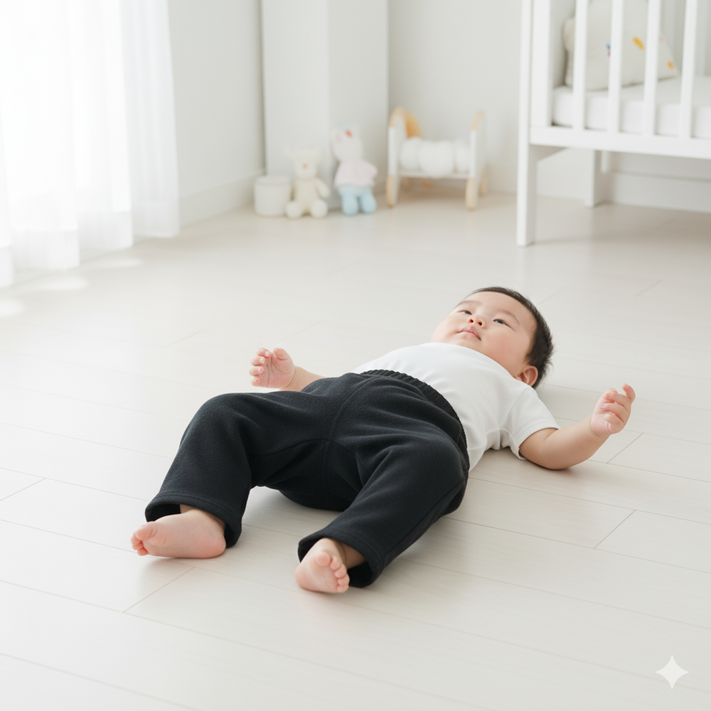 褲子-毛圈布-黑色