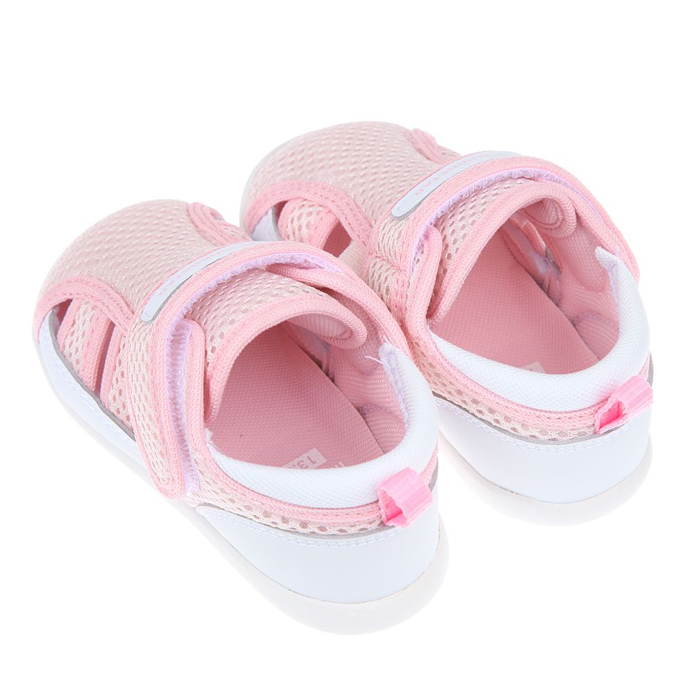 Moonstar日本月星 - 日本好透氣速乾粉紅色寶寶機能學步鞋