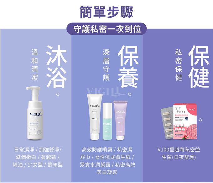 婦潔 VIGILL - 加強乳酸 私密柔淨慕絲150ml (單入)