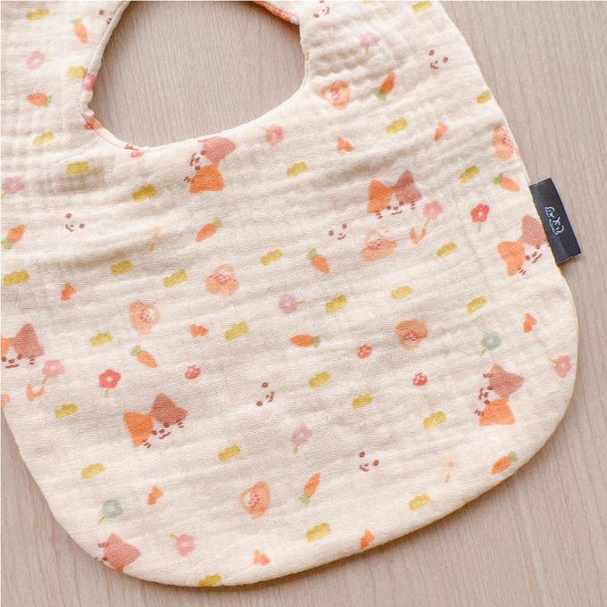 Chi-mi啾米 - 六層紗雙面手繪純棉圍兜3件組 (20.5x26.5CM)