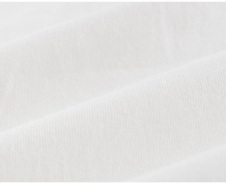 純棉圓領薄長袖上衣-懶惰熊貓-米白+黑