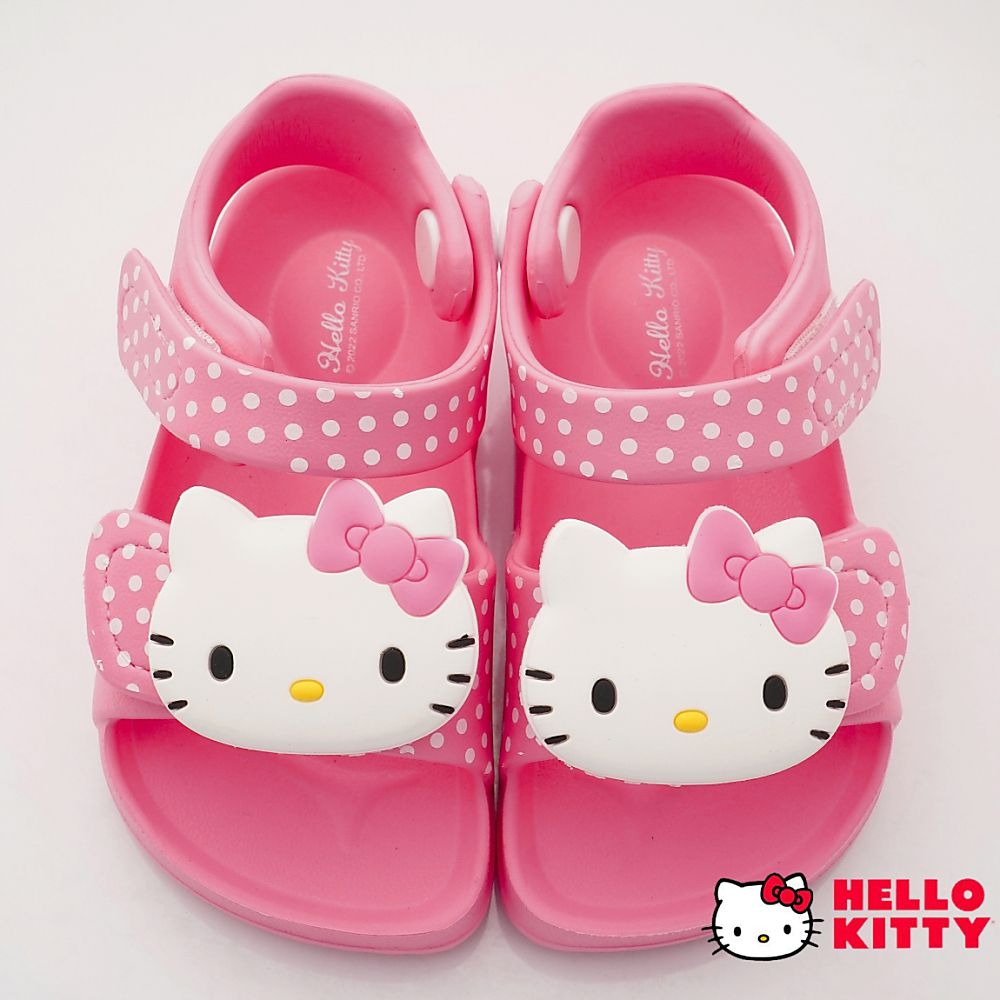 HELLO KITTY - 台灣製可愛凱蒂貓休閒涼鞋(中小童段)-粉