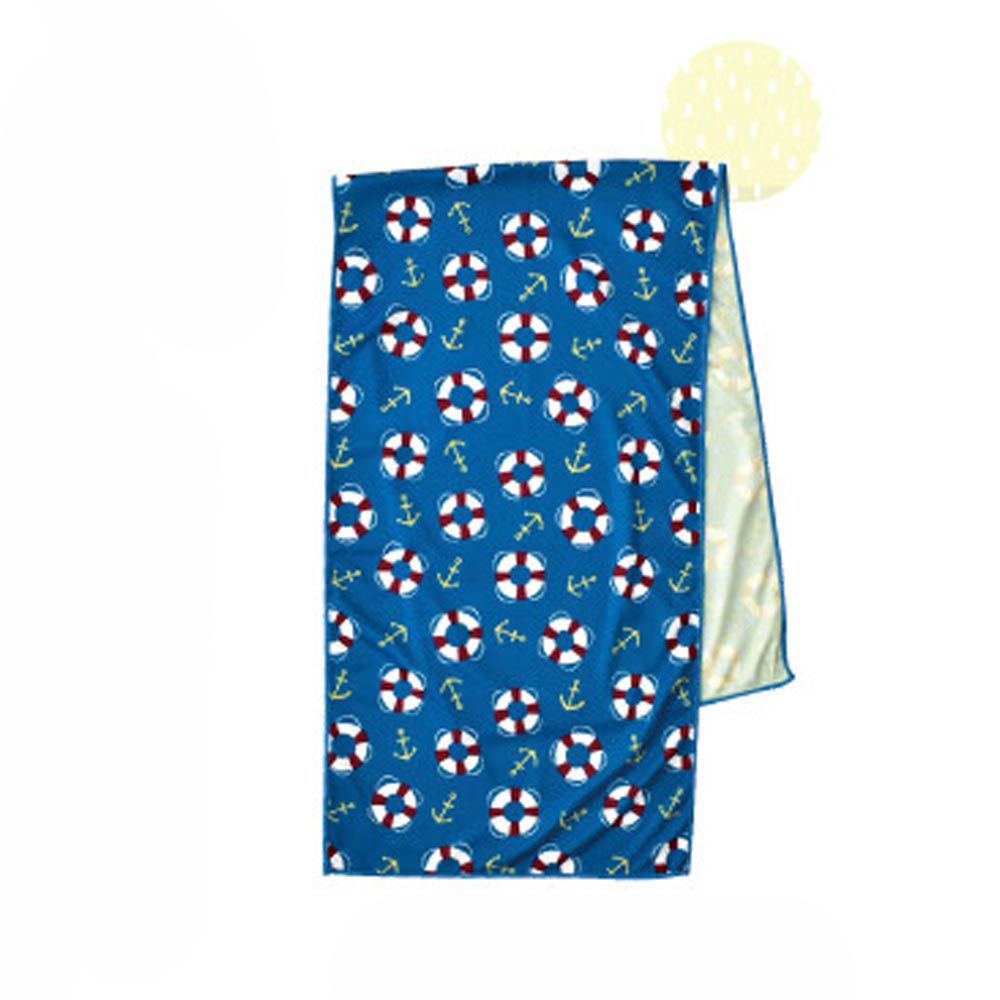 日本現代百貨 - 抗UV水涼感巾(附收納罐)-可愛救生圈 (30x100cm)