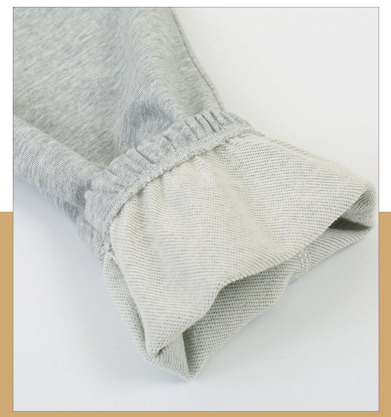 運動縮口長褲-灰色