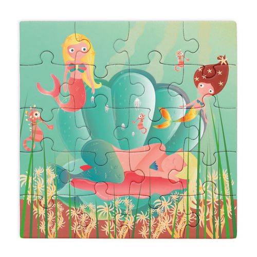 磁性益智拼圖書-童話美人魚