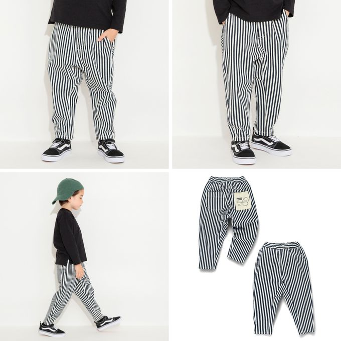 日本 BRANSHES - 大好評彈性錐形長褲-素色-炭黑