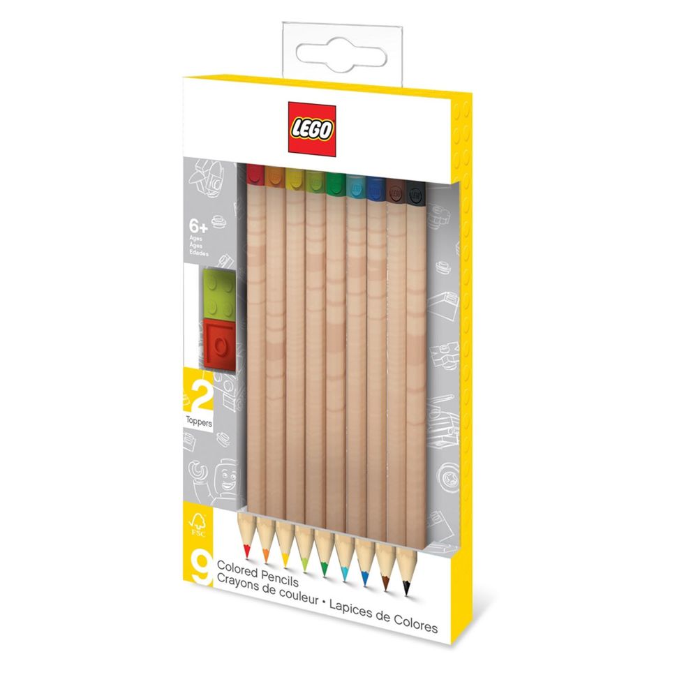 樂高 LEGO - LEGO積木彩色鉛筆 (9入)-長約17.5公分