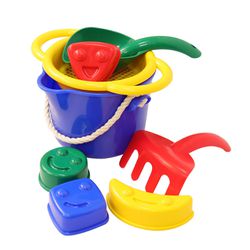 瑞典Viking toys - 夏日沙灘玩沙工具7件組-快樂微笑