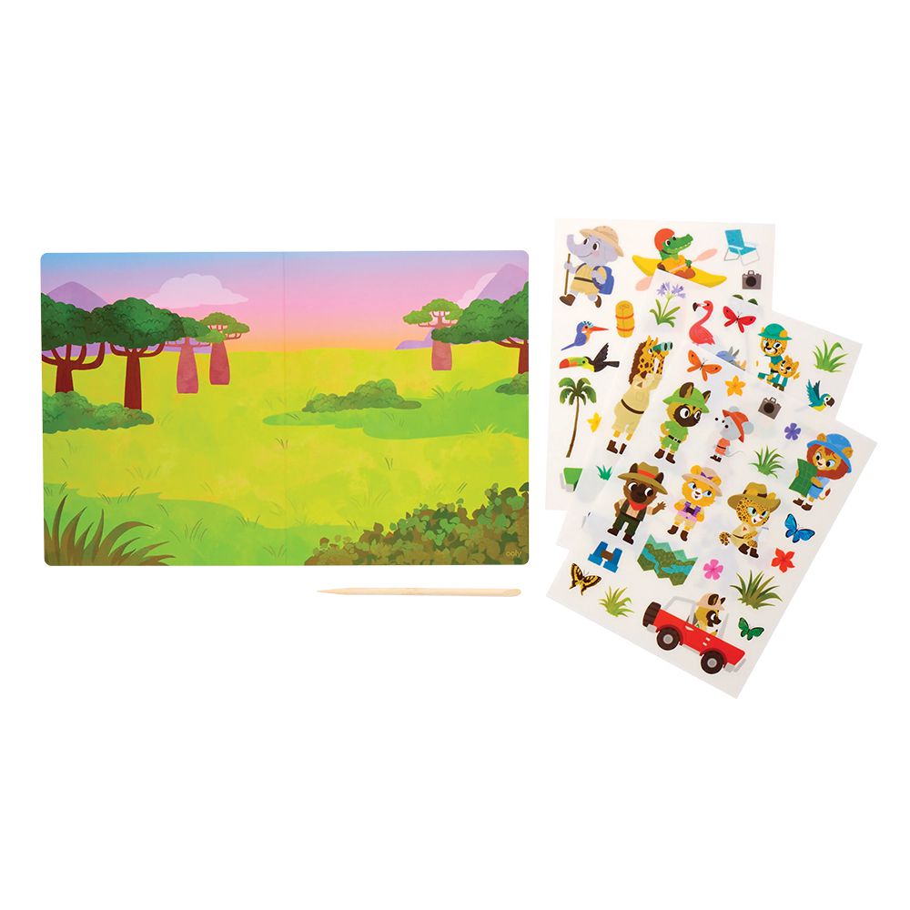 【創意發想貼紙】幼兒轉印貼紙創作組 (叢林探險記)