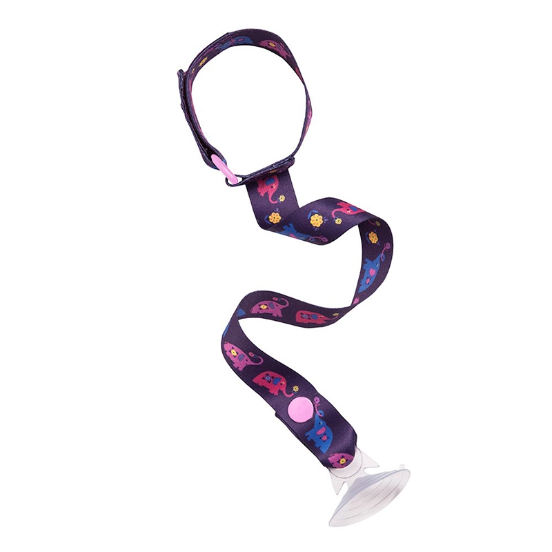 英國 JoJo Maman BeBe - 杯子/玩具防掉落帶兩件組-紫大象