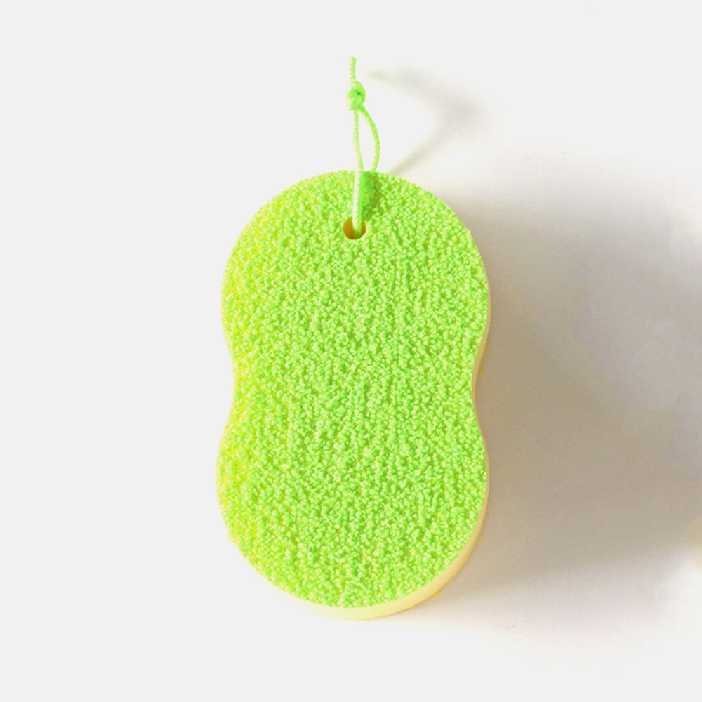 日本 MARNA - 軟硬雙面材質 除水垢菜瓜布/清潔刷-黃綠
