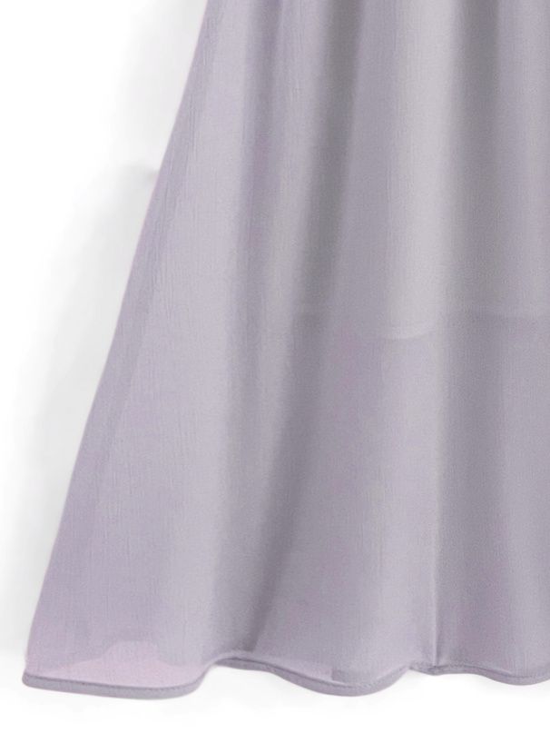 日本 GRL - 優雅剪裁收腰雪紡洋裝-深藍