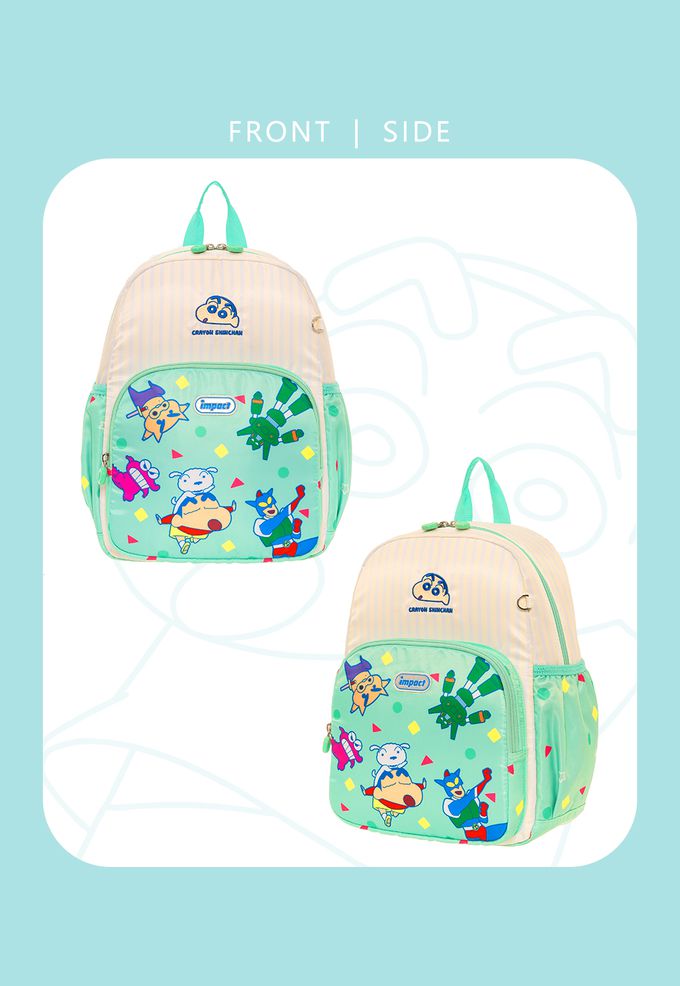 怡寶兒童包 | 蠟筆小新後背包(大)-薄荷綠