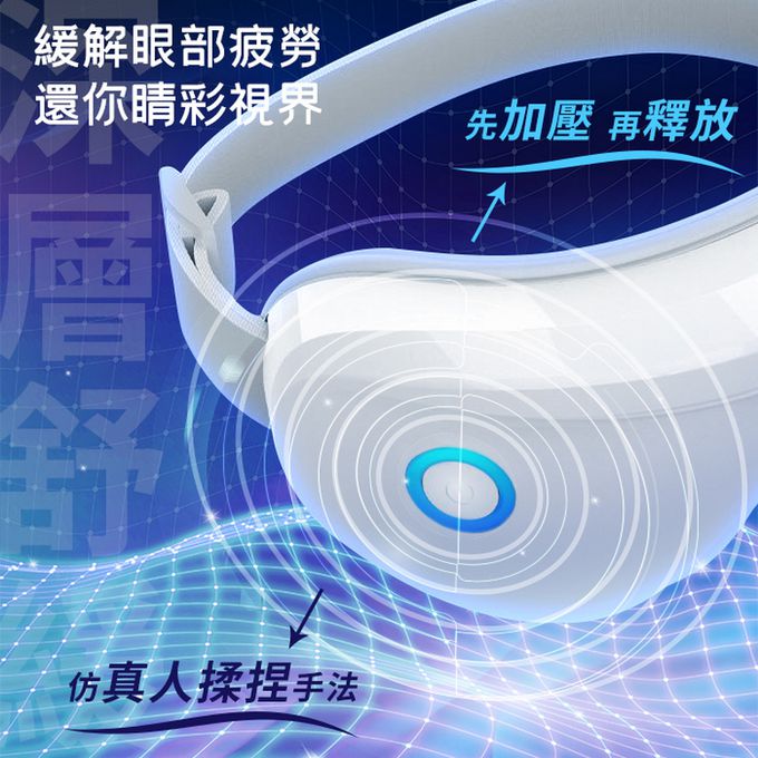 ColorFan - 智能氣壓眼罩PRO尊爵款-白色-325g