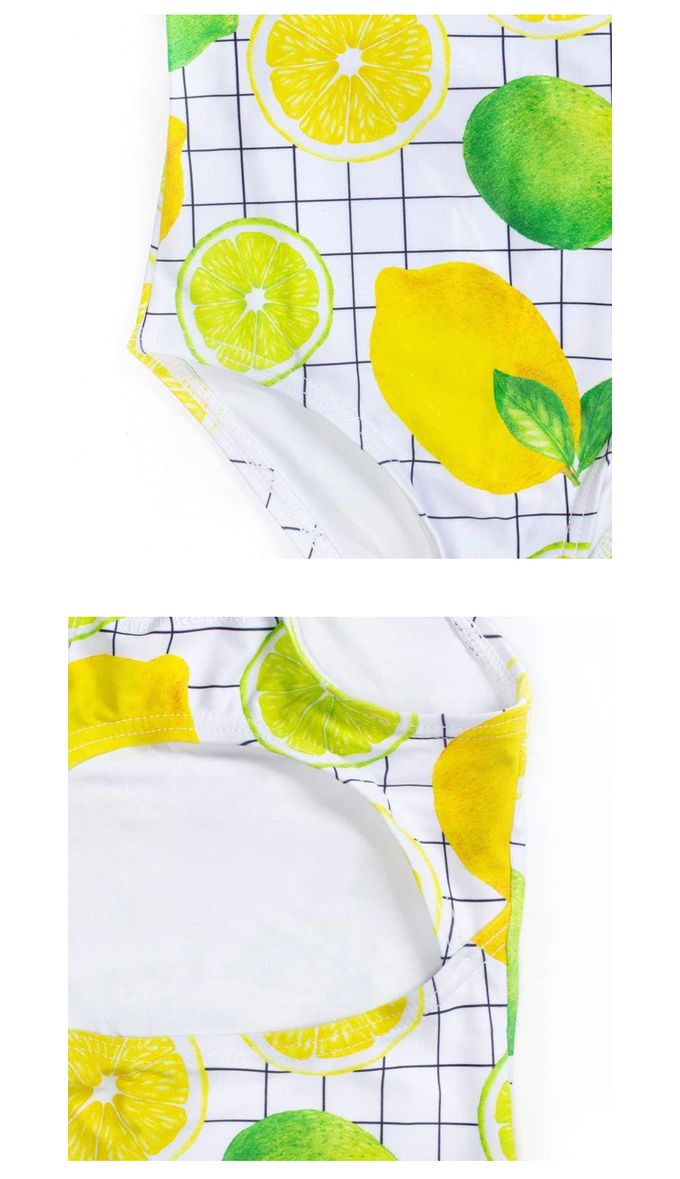 英國 SLEEP NO MORE - 100% 有機棉兒童連身泳衣-檸檬